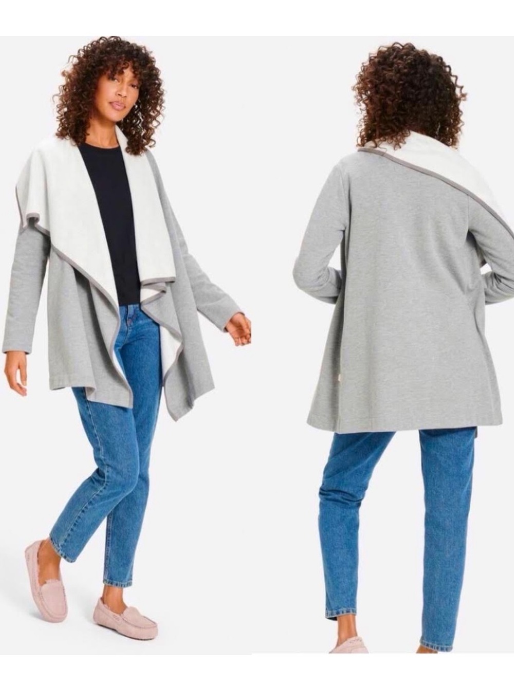 UGG JANNI FLEECE BLANKET CARDIGAN SIZE SMALL